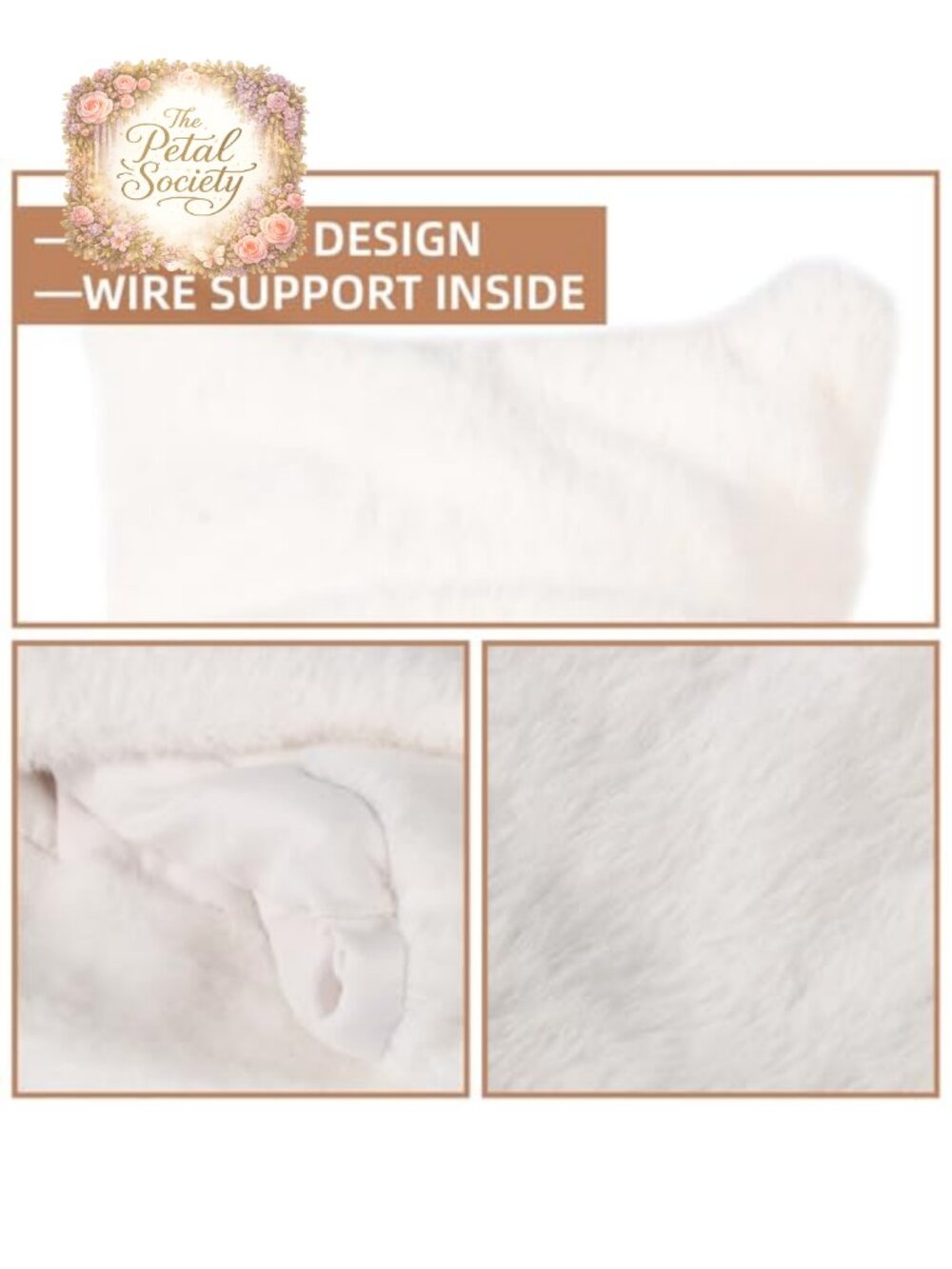 Womens Winter Beanie Cat Ear Hat Plush Cotton Faux Rabbit Fur Warm - Picture 3 of 6